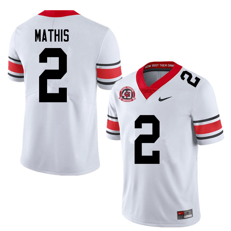 2020 Men #2 D'Wan Mathis Georgia Bulldogs 1980 National Champions 40th Anniversary College Football - Click Image to Close